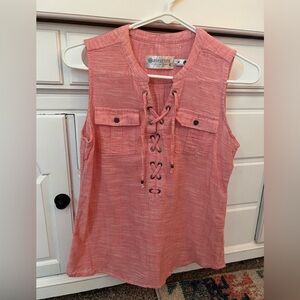 Aventura Women's Coral Lace-Up Tank Top